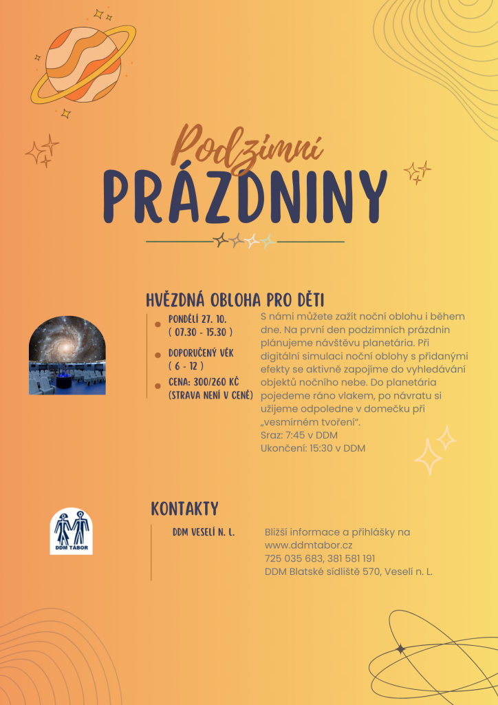 Hvězdná obloha pro děti