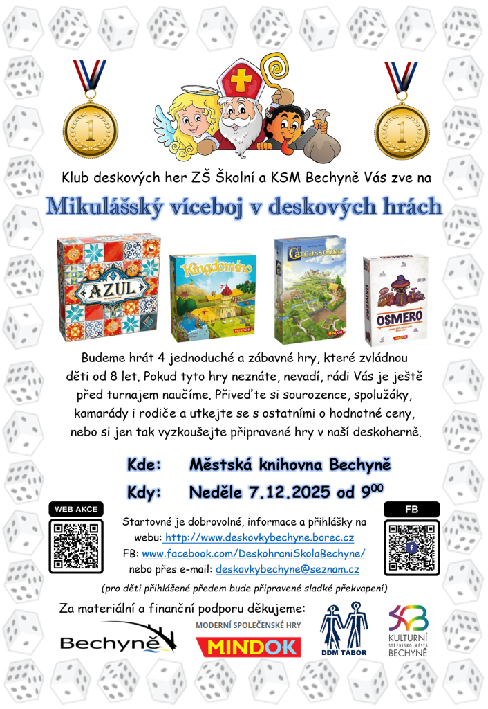 Mikulášský víceboj v deskových hrách Bechyně