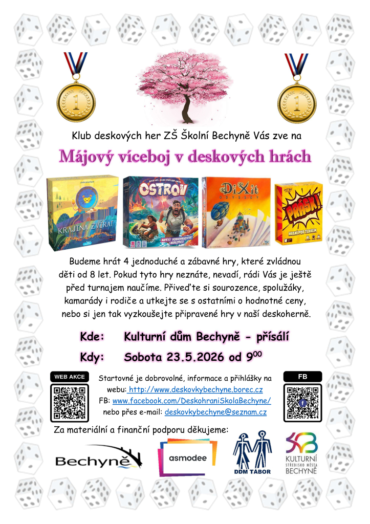 Májový víceboj v deskových hrách Bechyně